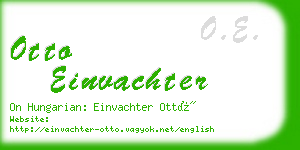 otto einvachter business card